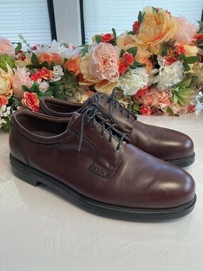 Florsheim Noble 17080-05 Leather Comfortech Plain Toe Oxford Wine Men’s 13M